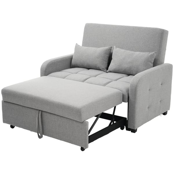 Sovesofa - 2-personers L-formet - Foldbar - Justerbart ryglæn - 180x127 cm - Kompakt design - Lysegrå