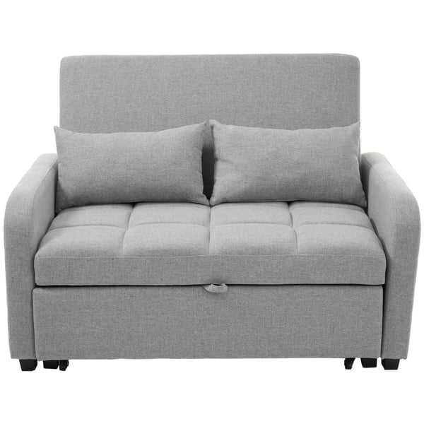 Sovesofa - 2-personers L-formet - Foldbar - Justerbart ryglæn - 180x127 cm - Kompakt design - Lysegrå