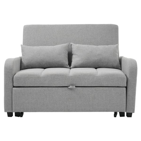 Sovesofa - 2-personers L-formet - Foldbar - Justerbart ryglæn - 180x127 cm - Kompakt design - Lysegrå