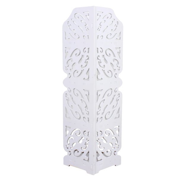 Hjørnehylde - Opbevaringsreol - 4 niveauer - Fritstående - PVC - Pladsbesparende - Hjem & kontor - Hvid