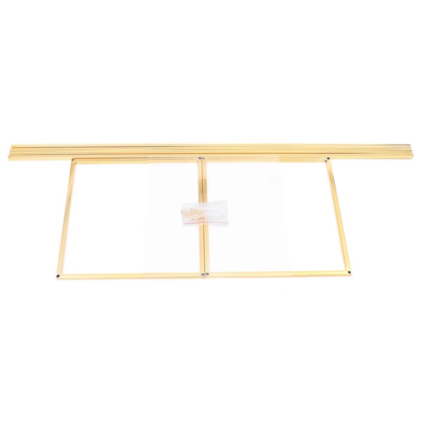 Kukkateline - Metallijalusta - 31×31×100 cm - Häihin ja juhliin - Pöytäkoriste Centerpiece - Koko L - Kulta