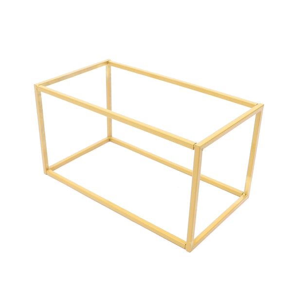 Kukkajalka häihin - Suorakulmainen pöytäteline - 2 kpl - Rauta - 22×22×40 cm - Koko S - Pöytäkoriste/keskikoriste - Kulta