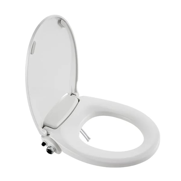 Bidet toiletsæde - Ikke-elektrisk - V-formet - Åben Front - Soft-Close - Selvrensende Dyse - PP-plast - Hvid