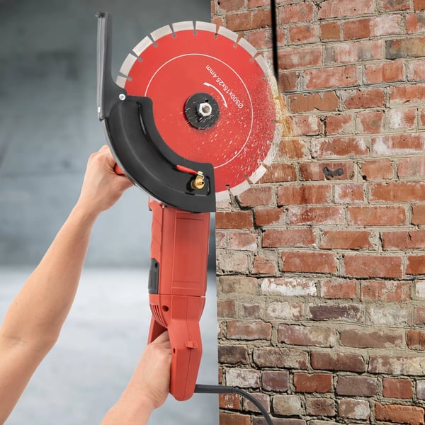 Betonskærer til sten - Håndholdt sporskærer/cirkelsav - 5800 W - 30,5 cm klinge - 4100 o/min - 220 V EU-stik - Rød