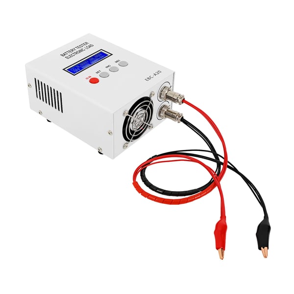 Batteritester - EBC-A20 - 4-leder - 85 W - Høj Præcision - Indre Modstandsmåling - Til Lithium- og Blysyrebatterier - LCD-display - Hvid