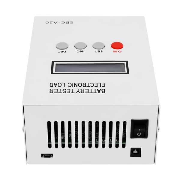 Batteritester - EBC-A20 - 4-leder - 85 W - Høj Præcision - Indre Modstandsmåling - Til Lithium- og Blysyrebatterier - LCD-display - Hvid