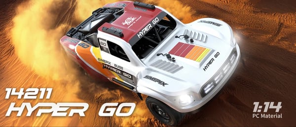 RC Short Course -auto - 14211 1:14 - Harjaton 4400KV Gyrolla - 47 km/h - 2× 2S 3000 mAh LiPo (2 akkua) - 120 m - Punainen