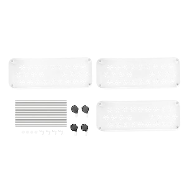 Rullevogn til smalle mellemrum - Nicheopbevaring på hjul - 3 Niveauer - 40×14,8×61,5 cm - Maks 10 kg - PP & rustfrit stål - Hvid