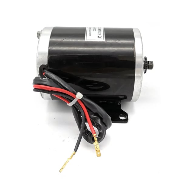 Elektrisk motor - 800 W børstet DC - Med controller & fodpedal - Til gokart, elcykel & scooter - Kompakt og kraftfuld - Sort
