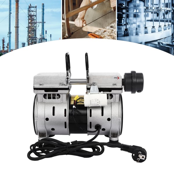 Tyhjiöpumppu alumiiniseoksinen - Sähkö 220V - 550W - 120 l/min - -93 kPa - G1/4 kierre - EU-pistoke