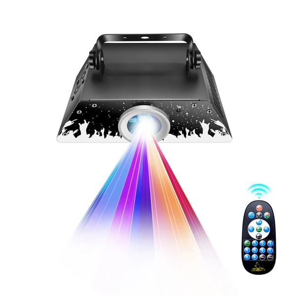 RGB Laservalo - Lavaprojektori - 3D-animaatio - Kaukosäädin - EU-pistoke - 100V AC - CE-hyväksytty - Juhliin & Discoon