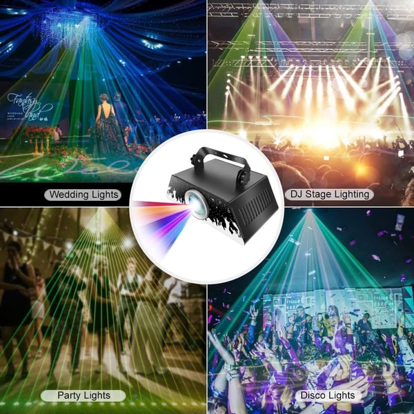 RGB Laservalo - Lavaprojektori - 3D-animaatio - Kaukosäädin - EU-pistoke - 100V AC - CE-hyväksytty - Juhliin & Discoon