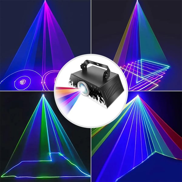 RGB Laservalo - Lavaprojektori - 3D-animaatio - Kaukosäädin - EU-pistoke - 100V AC - CE-hyväksytty - Juhliin & Discoon