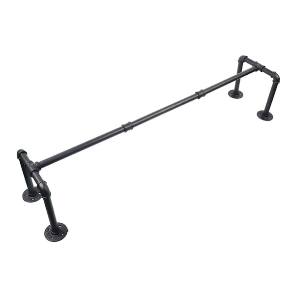 Tøjstang/Garderobestang - Vægmonteret - Stål - 30 kg bæreevne - Pladsbesparende design - Til soveværelse/badeværelse/stue - Sort