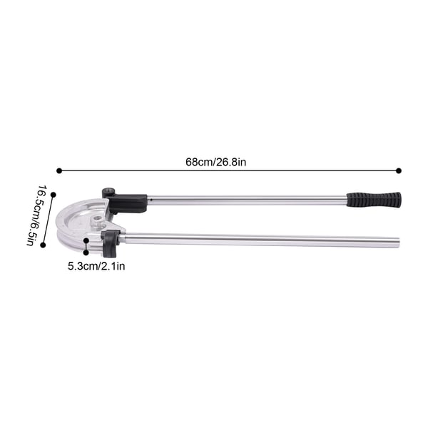 Rørbukker - Manuel rørbøjer - 18 mm - 0–180° - Til kobber-/messingrør - Bøjeradius 66 mm - Aluminium/zinklegering - Sølv