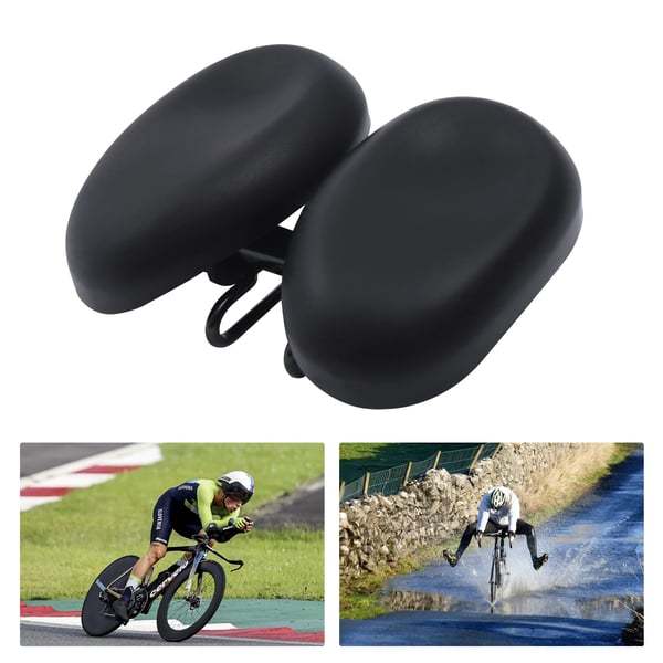 Næseløs cykelsadel - 4590 Cykelsadel - Justerbar Bredde 21,9–24,6 cm - Stødabsorberende 65 Manganstål - Ergonomisk Design - Længde 17,5 cm - Sort