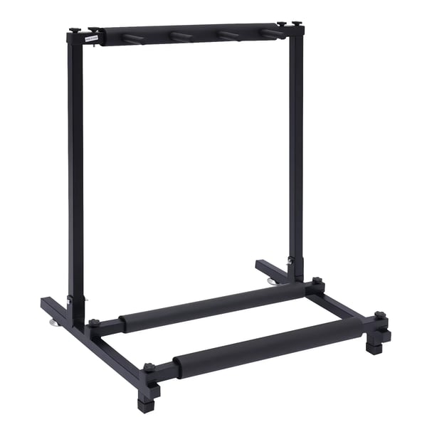 Gitarrställ - 3-gitarr golvstativ - För el/akustisk/bas - Gummipads/EVA - Fackavstånd 10,5 cm - Järnram - 62,5×47×73 cm - Svart