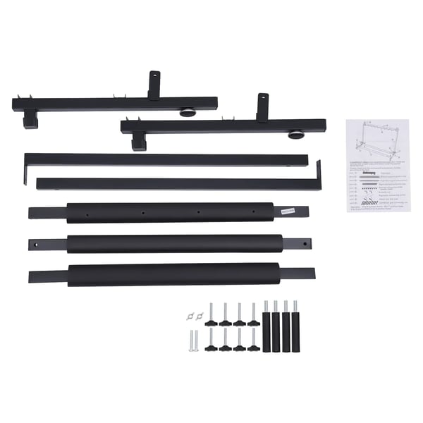 Guitarstativ - 3-guitar gulvstativ - Til el/akustisk/bas - Gummipuder/EVA - Holderafstand 10,5 cm - Jernramme - 62,5×47×73 cm - Sort