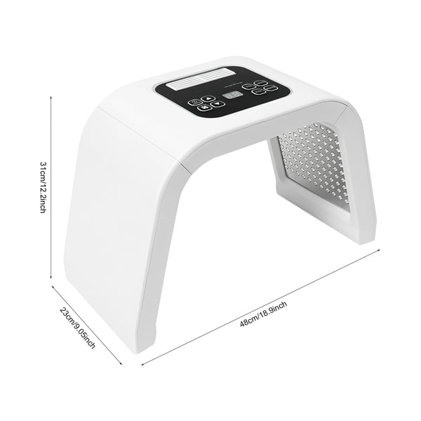 LED Ansiktsmask - PDT Ljusterapi - 7 Färger - Aknebehandling - Anti-rynkor & Anti-age - CE Certifierad - Elektrisk - Vit