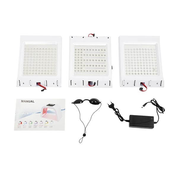 LED Ansiktsmask - PDT Ljusterapi - 7 Färger - Aknebehandling - Anti-rynkor & Anti-age - CE Certifierad - Elektrisk - Vit