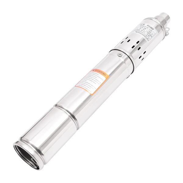 Dybbrøndspumpe - Nedsænkelig - Diameter 9,5 cm - 0,75 hk/550 W - 220 V EU-stik - Rustfrit stål IP68 - Maks. nedsænkning 60 m