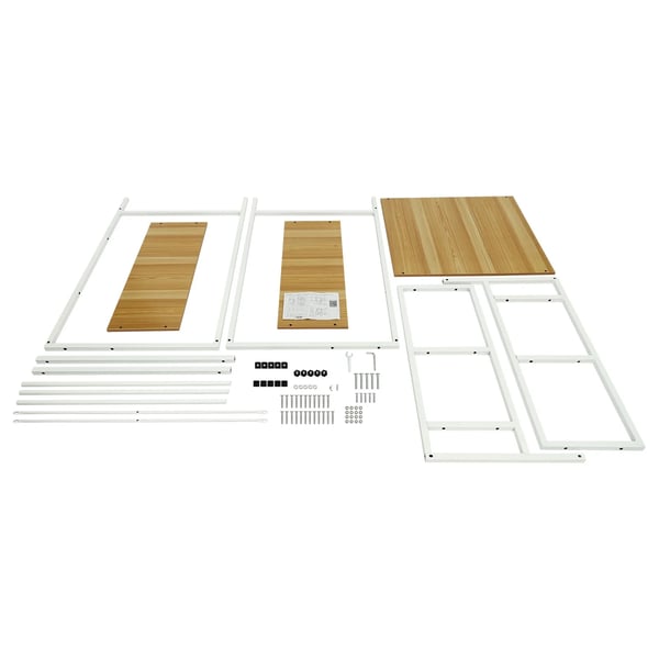 Opbevaringshylde til vaskemaskine/tørretumbler - 3‑niveau fritstående stativ - Tøjstang - Håndklædeholder - Taskekrog - Bundrum 65×60×97 cm