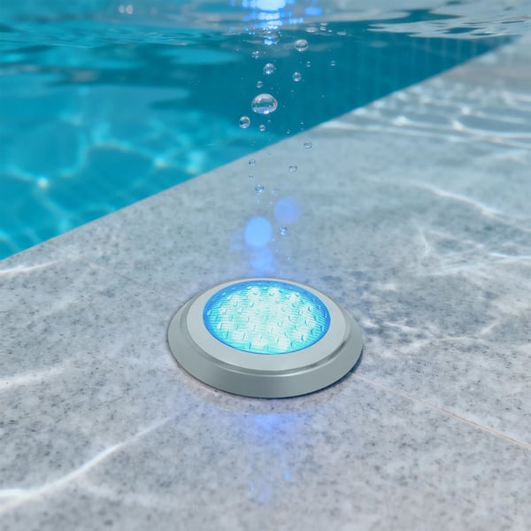 LED Poollampe - Undervandslys - IP68 Vandtæt - AC 12V - LED 3×18 W - Rustfrit Stål & PC - Hvid