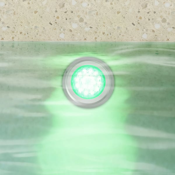 LED Poollampe - Undervandslys - IP68 Vandtæt - AC 12V - LED 3×18 W - Rustfrit Stål & PC - Hvid