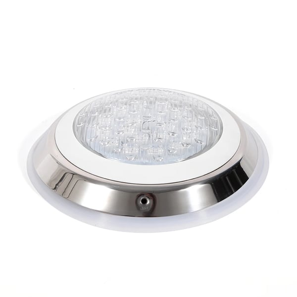 LED Poollampe - Undervandslys - IP68 Vandtæt - AC 12V - LED 3×18 W - Rustfrit Stål & PC - Hvid