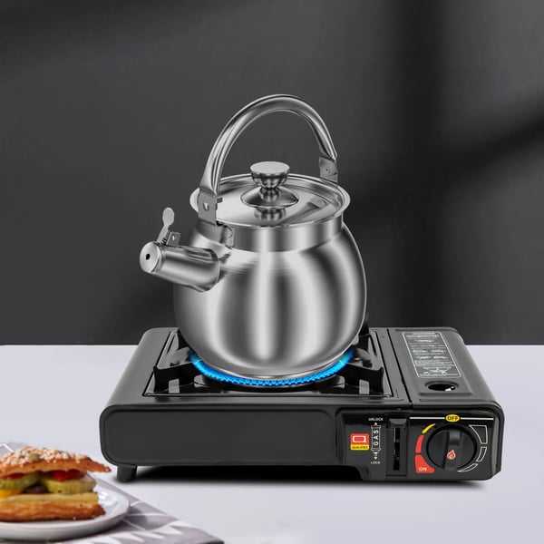 Retkikaasukeitin - Kannettava Butaani/Nestekaasu Kaasuliesi - 2500 W - 100 g/h - 34×26×8 cm - Metalli - Musta