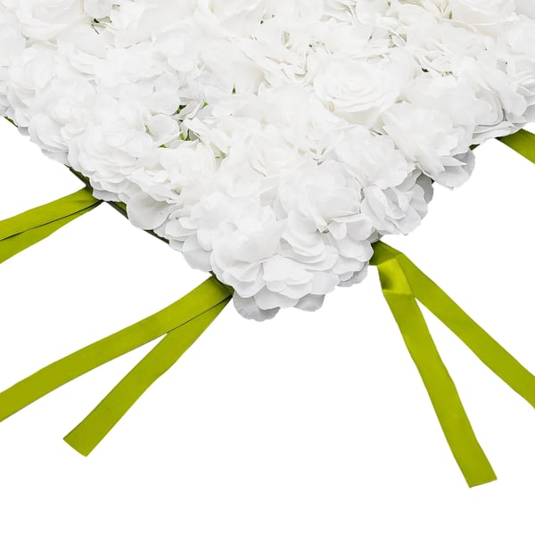Kunstig blomstervæg - Panel - 1x1 m - Silkeroser, dahlia & hortensiaer - Fotobaggrund til bryllup/fest - Hvid