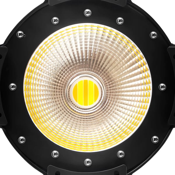 COB LED PAR-lampe - Scenelys - 200 W - DMX512-styring - 3200K–6500K - IP20 - Lysklapper - 220 V AC - Sort