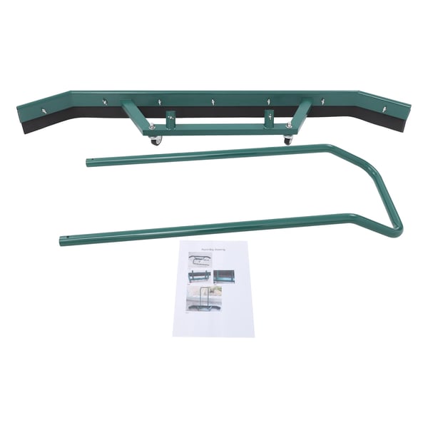 Tennisbaneskraber - Vandskraber med hjul - 150 x 97 cm - 2 hjul - Rustbestandig - Manuel