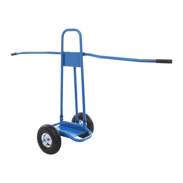 Skiv- och plåttransportvagn - Plattvagn - Lastkapacitet 220 kg - Järn - Hjul 26 cm - Storlek 120x85 cm - Halksäkra Handtag - Rostskyddad - Blå