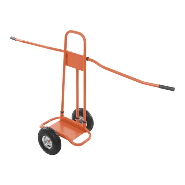 Skivvagn - Platttransportvagn - Bärkapacitet 220 kg - 120x85 cm - Hjul Ø26 cm - Halkfria handtag - Rostbeständigt järn - Röd
