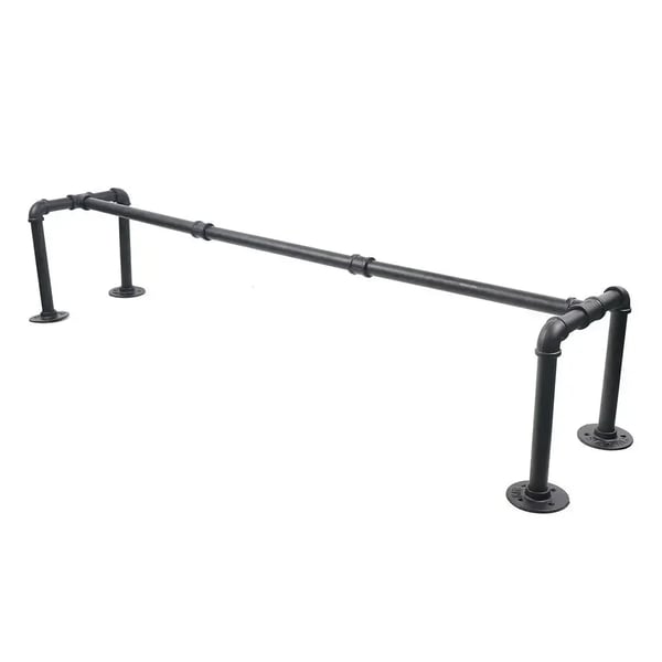 Tøjstativ - Væghængt tøjstang i stål - Industrielt design - Bæreevne 30 kg - Dybde 24 cm - Stanglængde 35 cm - Sort Tøjstativ - Væghængt tøjstang i stål - Industrielt design - Bæreevne 30 kg - Dybde 24 cm - Stanglængde 35 cm - Sort