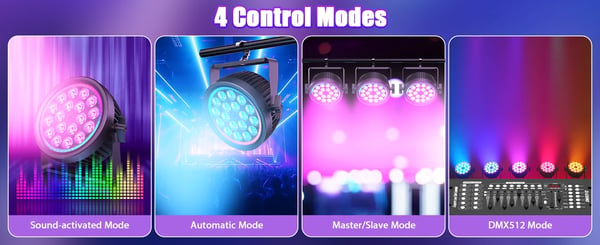 LED Par Lava/DJ-valo - 200W DMX512/RDM - 18x10W RGBW + 48x0,2W RGB - 7/11/16 kanavaa - Auto/Ääni/Master-Slave - RGB rengas-strobo - Lämmin valkoinen