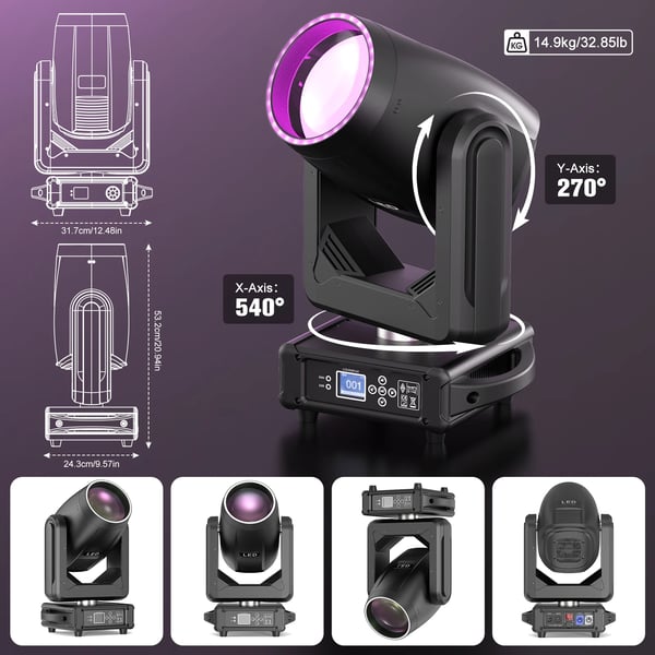 Flightcase - Til 2× 200 W LED beam moving head lamper - Kraftig - Flygodkendt - DMX scenelys - Til DJ & scene