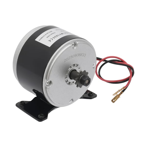 Sähkö DC-moottori - Ketjuratasmoottori 24V 250W - Kierrosluku 2750 rpm - Ketjuratas 11 hammasta - Virta 14 A - Sähköskuuttiin ja sähköpyörään