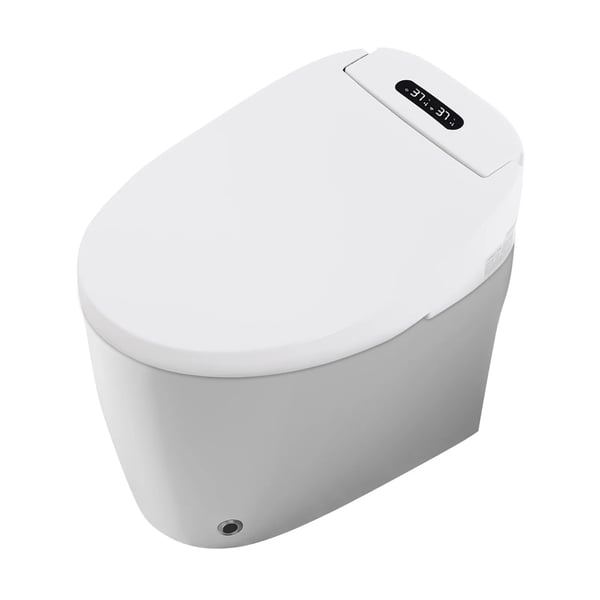 Smart Bidet - Toiletsæde - Opvarmet Sæde - Justerbare Dyser - LED-Natlys - Flere Rensefunktioner - Aflang Model - Hvid