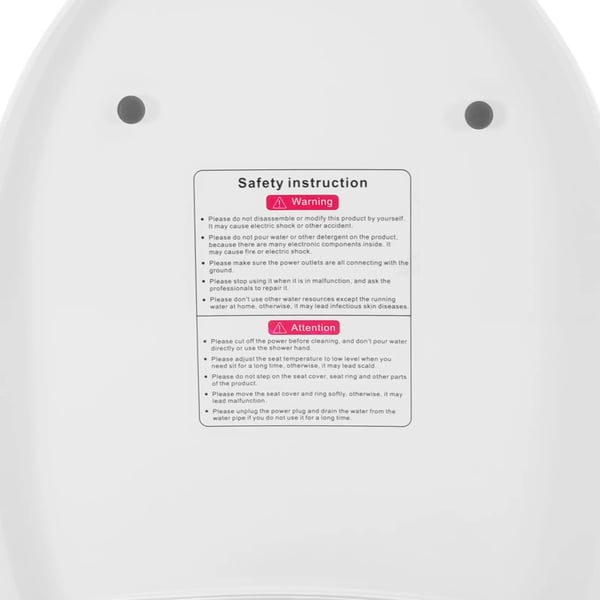 Smart Bidet - Toiletsæde - Opvarmet Sæde - Justerbare Dyser - LED-Natlys - Flere Rensefunktioner - Aflang Model - Hvid