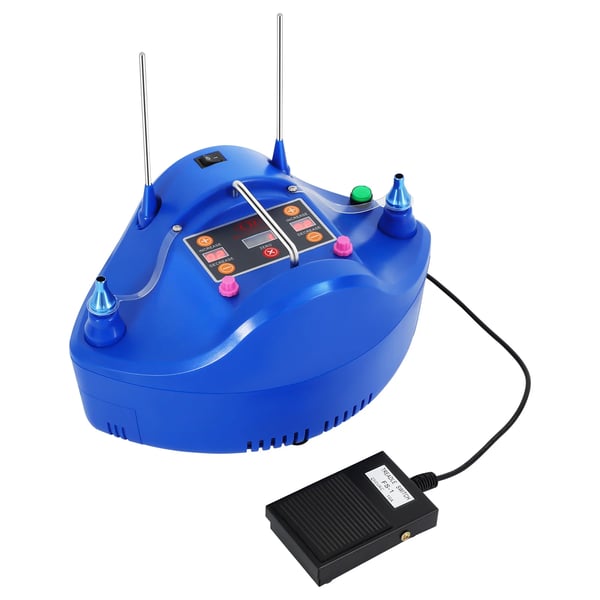 Ballonpumpe - Elektrisk oppuster - 600 W - Hurtig oppustning - Til balloner op til 81 cm - Festpynt Mors dag - Blå