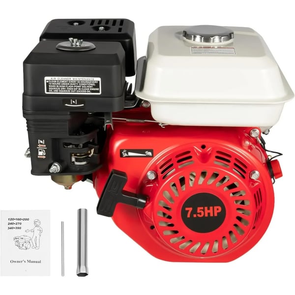 Benzinmotor - 4-takt OHV - 7,5 hk / 5,1 kW - 3600 o/min - Oliealarm - Gokartmotor