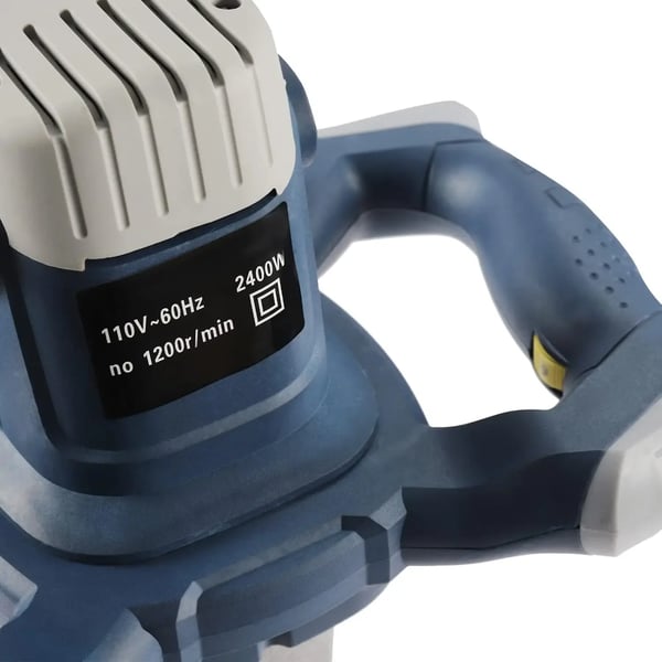 Elektrisk beton- og mørtelmixer - Håndholdt - 1400 W - 6 trin - Op til 900 o/min - Deep Fog Grey