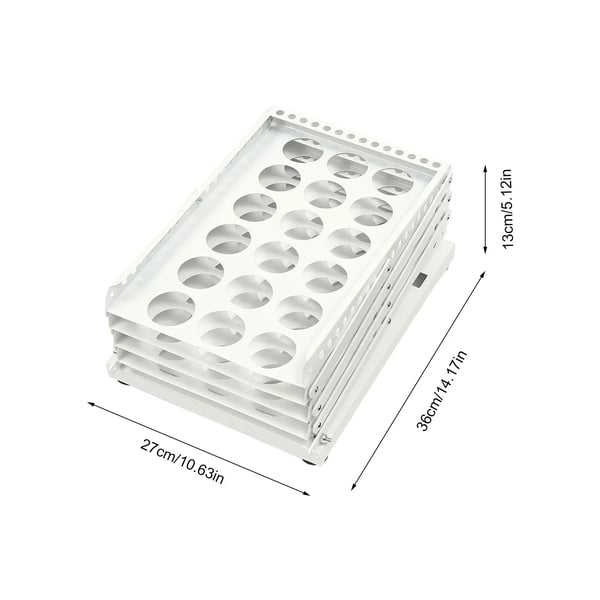 Brochurestander og flyerholder - Gulvmodel 4 niveauer - Sammenklappelig - Jern - Størrelse 36×27×132 cm - Vægt 4 kg - Hvid