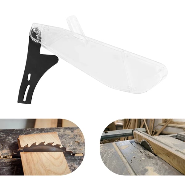Beskyttelsesdæksel til bordrundsav - Klingebeskytter - Passer 30,5 cm klinge - Plast - 40×13×7 cm - 0,85 kg - Hvid