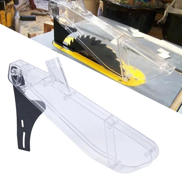 Beskyttelsesdæksel til bordrundsav - Klingebeskytter - Passer 30,5 cm klinge - Plast - 40×13×7 cm - 0,85 kg - Hvid