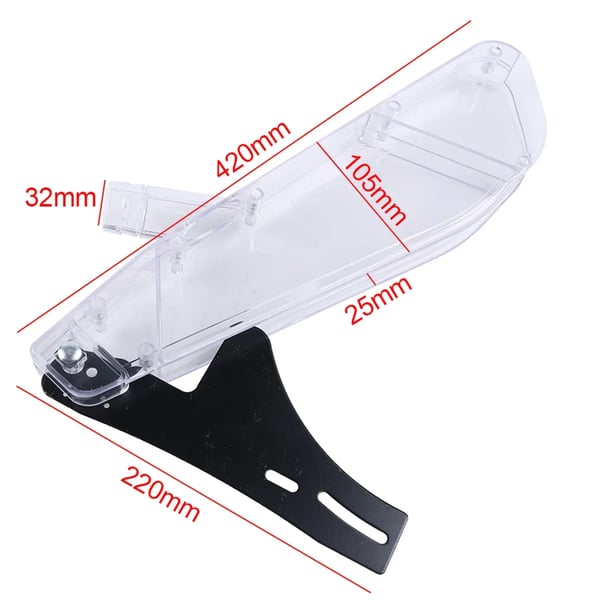Beskyttelsesdæksel til bordrundsav - Klingebeskytter - Passer 30,5 cm klinge - Plast - 40×13×7 cm - 0,85 kg - Hvid