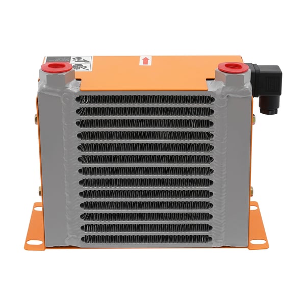 Hydraulisk oliekøler - AW0607T-20L-12V luftkølet radiator - Flow 20 l/min - DC 12V Blæser - Arbejdstryk ≤2 MPa - Kobbermotor - Mørkegrå