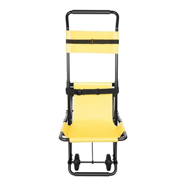 Evakueringsstol til trapper - Sammenklappelig - 4 hjul - Aluminiumlegering - Sammenfoldet 120×54×30 cm - Gul